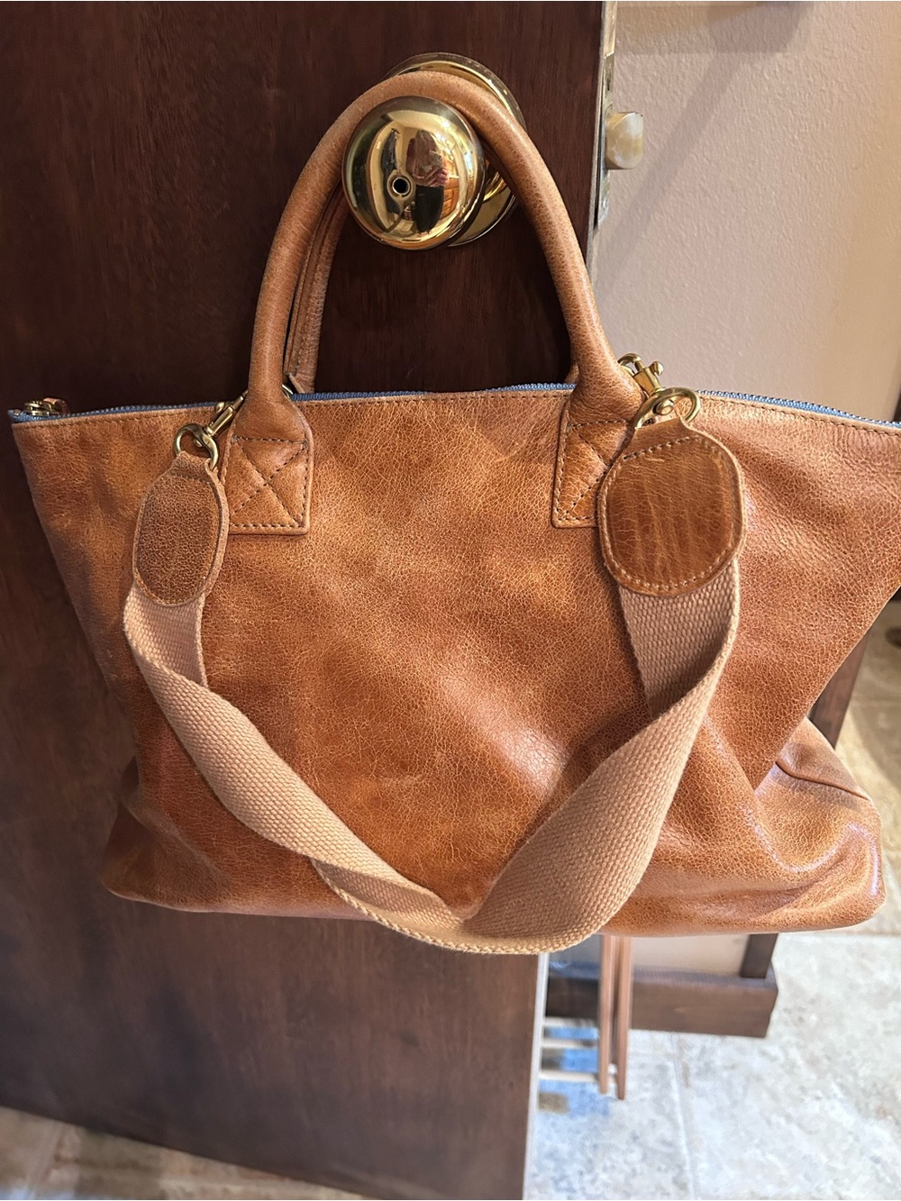 Blair Ritchey Genuine Leather Bag, Mini Hugh in HONEY - Picture 10 of 15